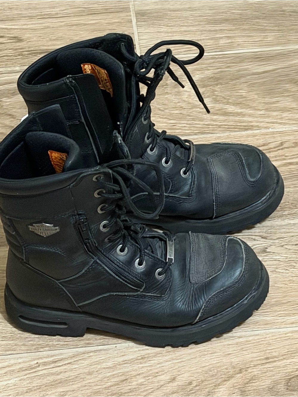 Harley-Davidson Men's Riddick 8" Lace Up Black Motorcycle Boots D98308 Sz 8.5 M